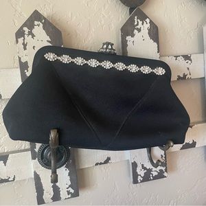 Black clutch bag